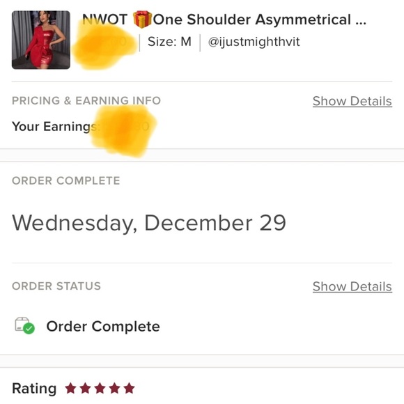 NEW INVENTORY 🎁One Shoulder Asymmetrical Hem Belted Glitter Dress🎁 - Picture 8 of 8